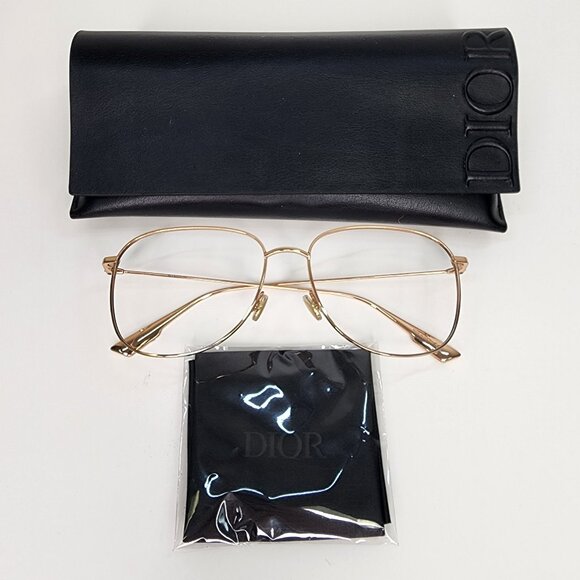 New Christian Dior Eye Glasses Gold Color Frames DDB 145 - Picture 2 of 10
